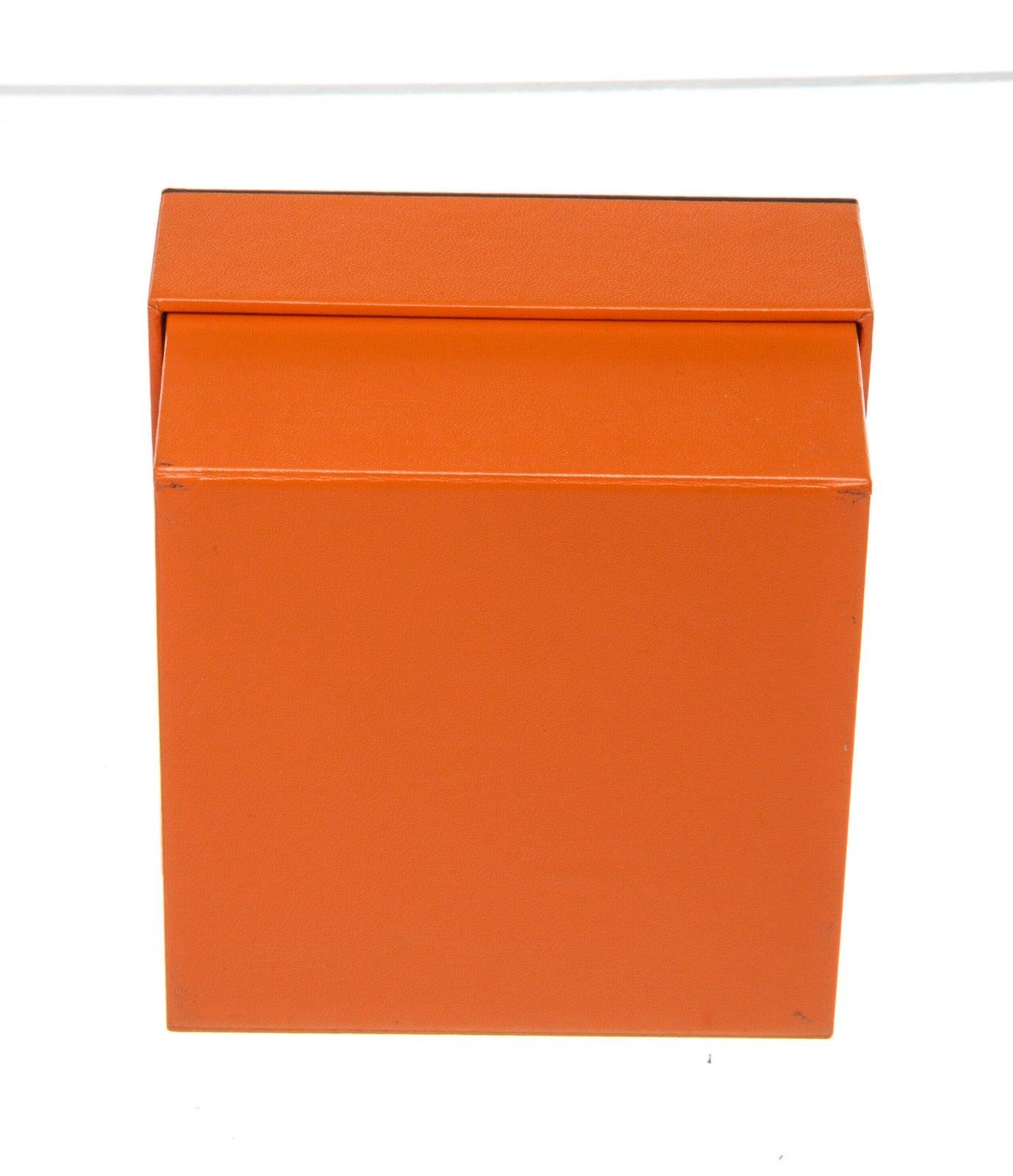 Hermes Orange Watch Box In Good Condition For Sale In Irvine, CA