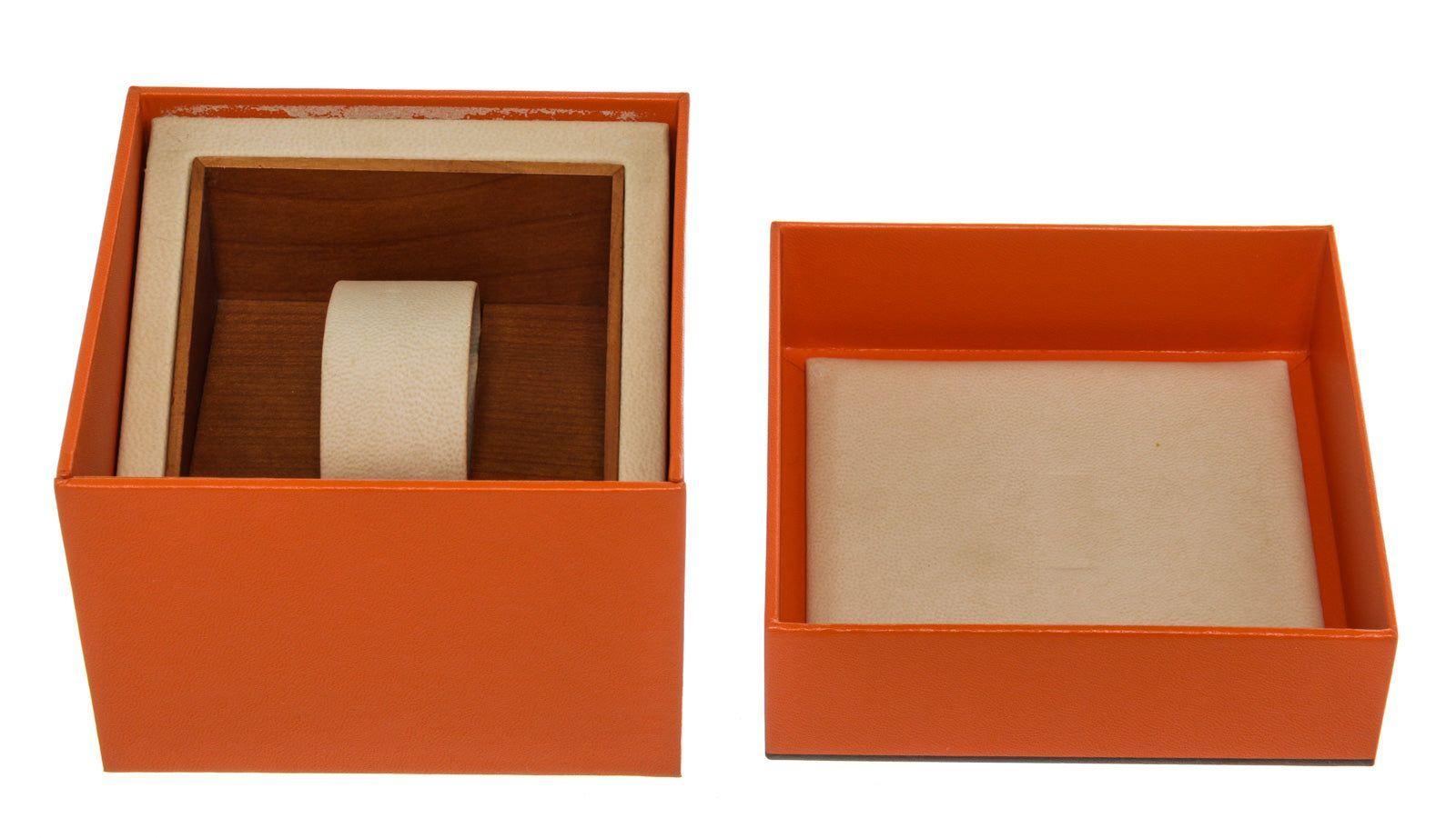 Women's Hermes Orange Watch Box For Sale