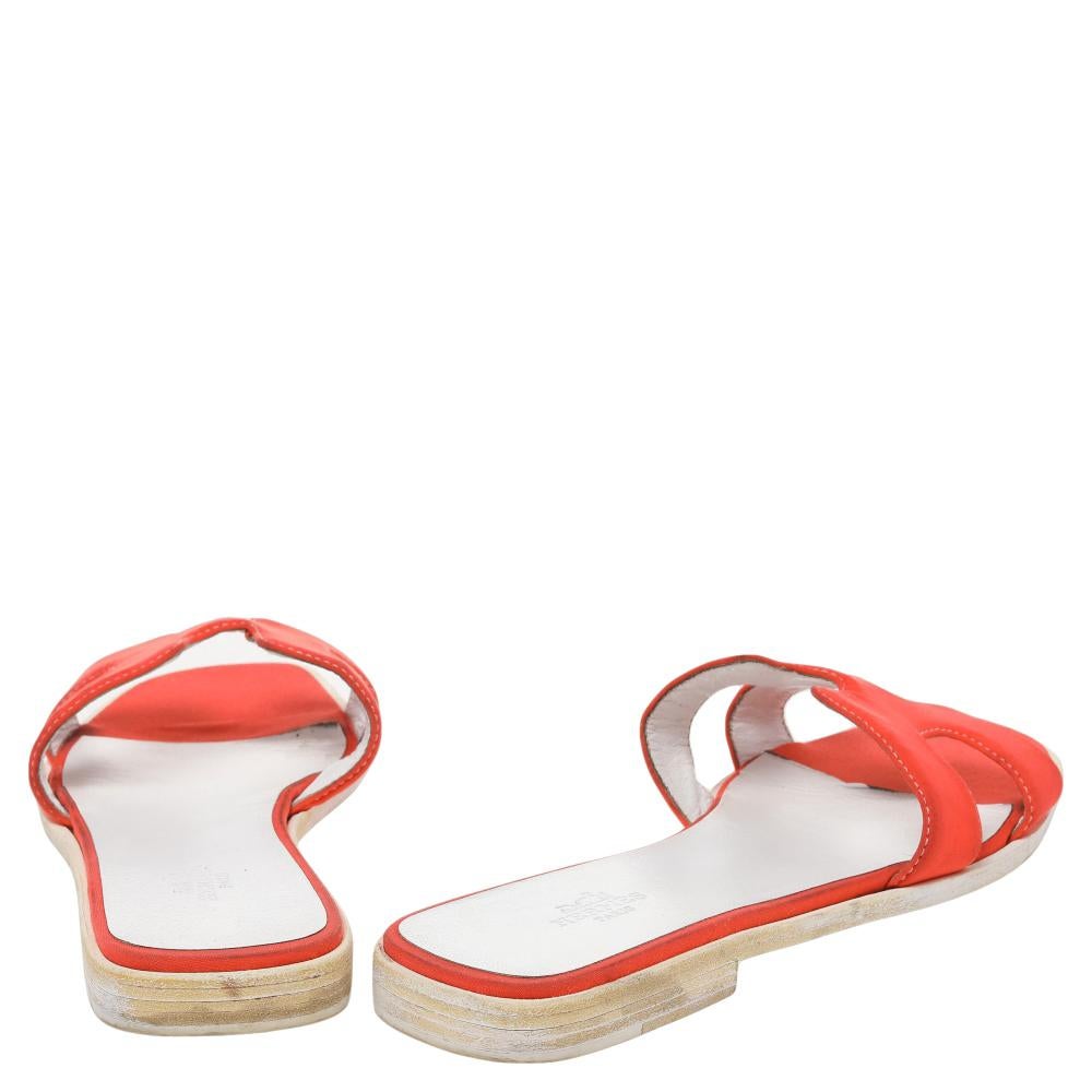orange hermes sandals