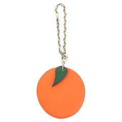 Hermès Orange x Green Fresh Squeezed Orange Fruit Charm Pendant 11h53s