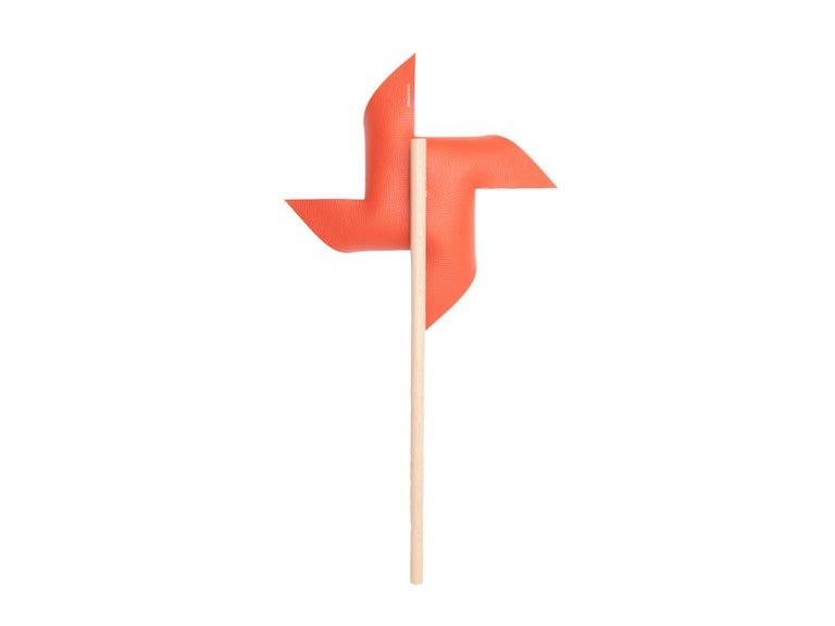 Hermes Orange and Yellow Petite H 2022 Leather Pinwheel For Sale at 1stDibs