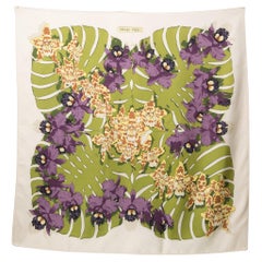 Hermes Orchidées by V. Rybaltchenko Silk Scarf