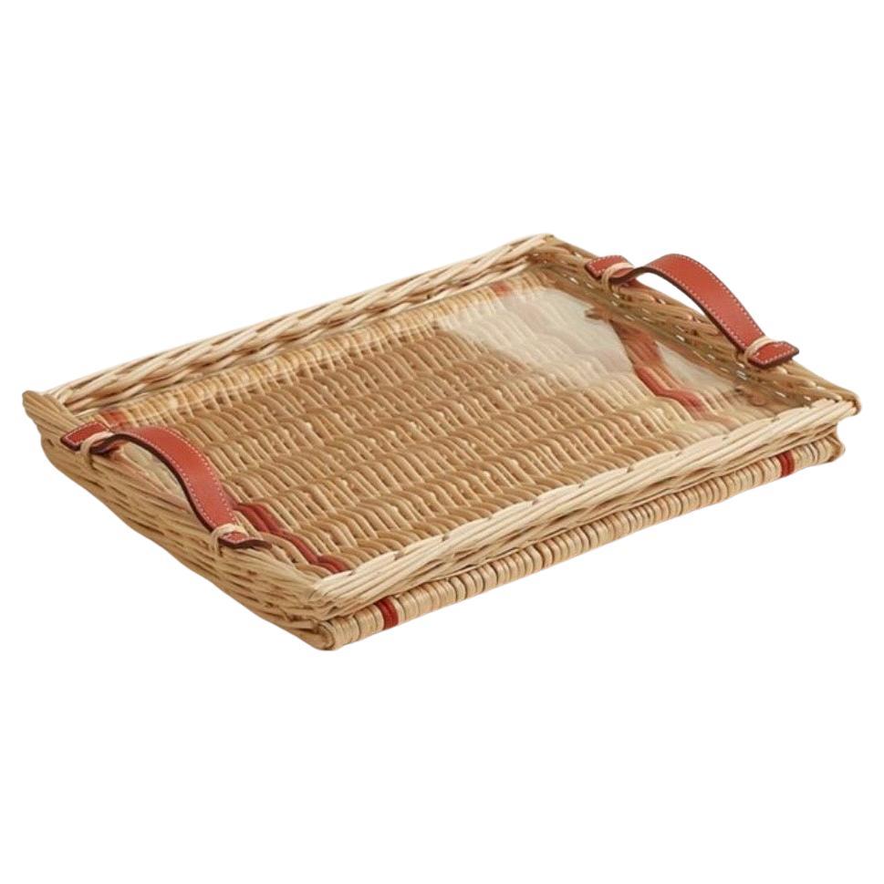 Bandeja de mimbre Hermes Oseraie en venta