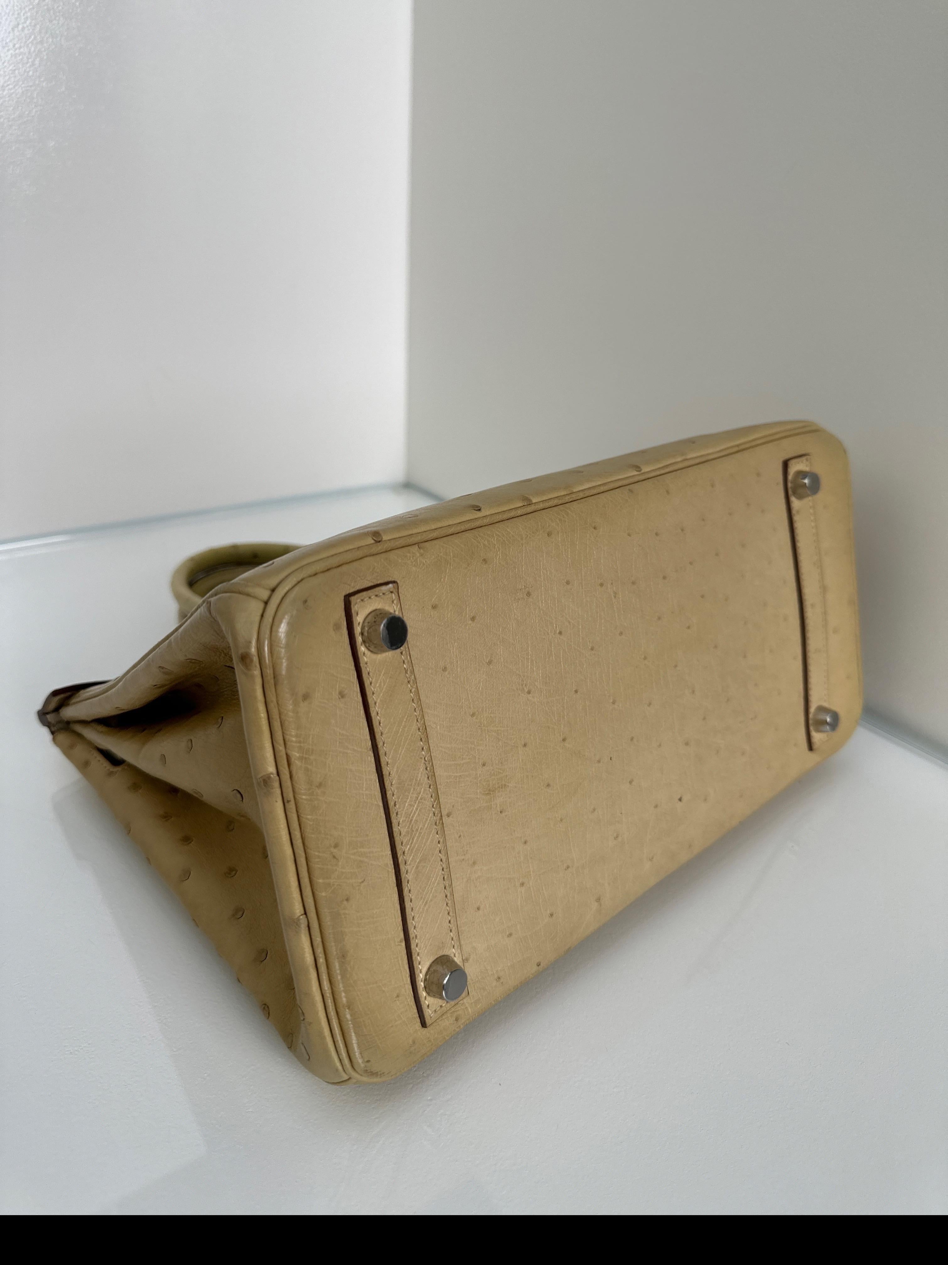 Hermes Strauß Birkin 30 Tasche im Angebot 5