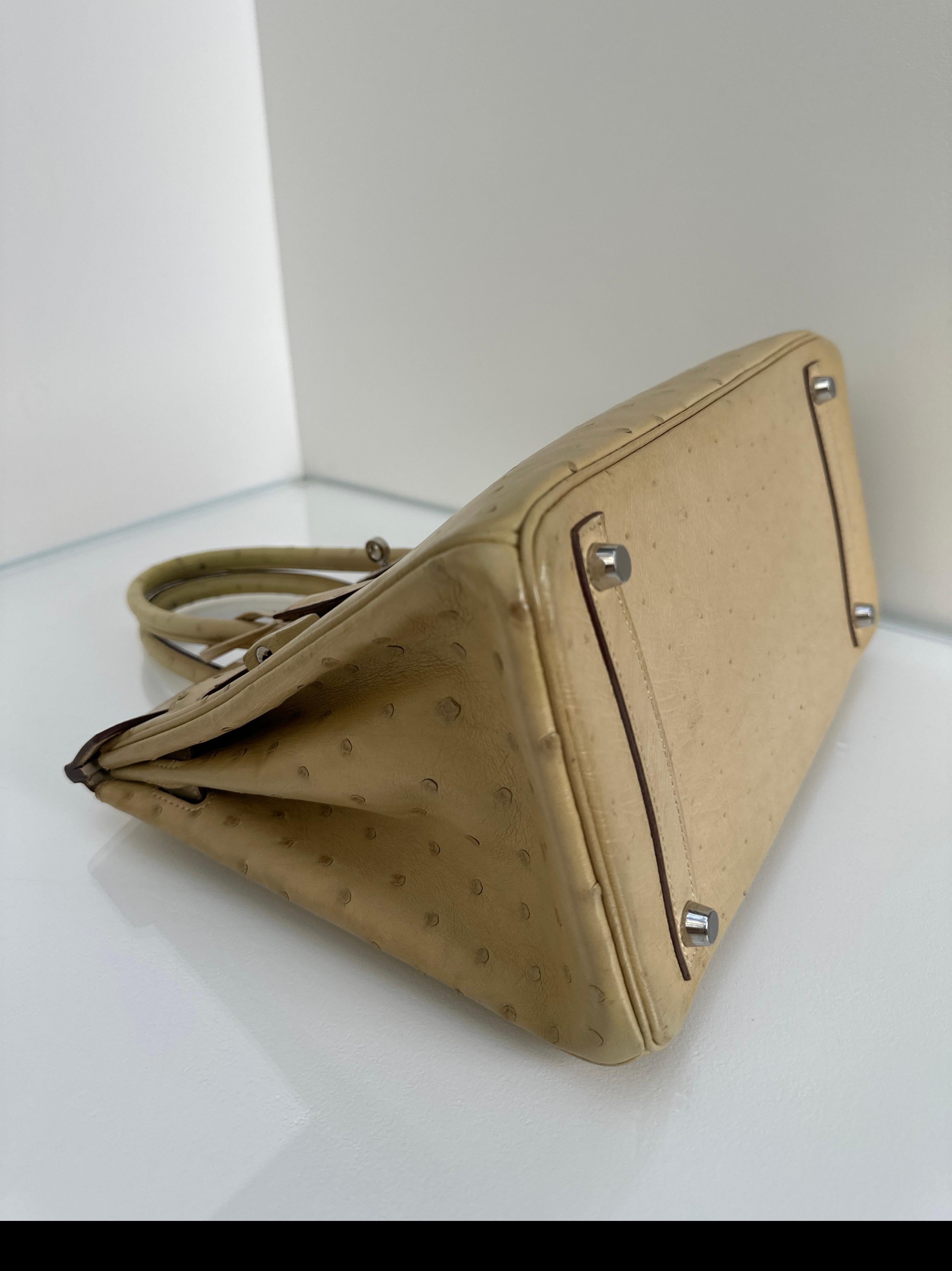 Hermes Strauß Birkin 30 Tasche im Angebot 6