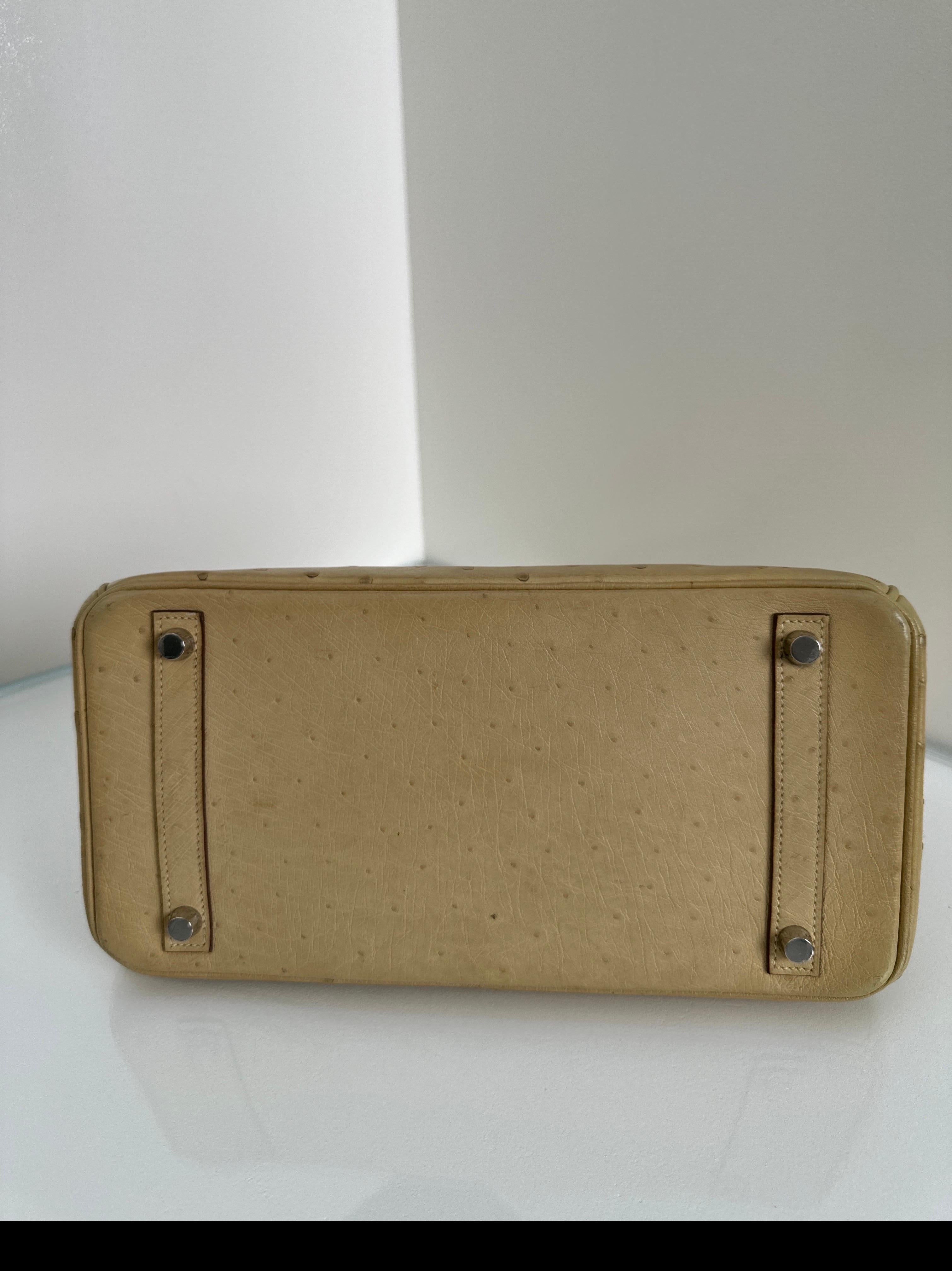 Hermes Strauß Birkin 30 Tasche im Angebot 7