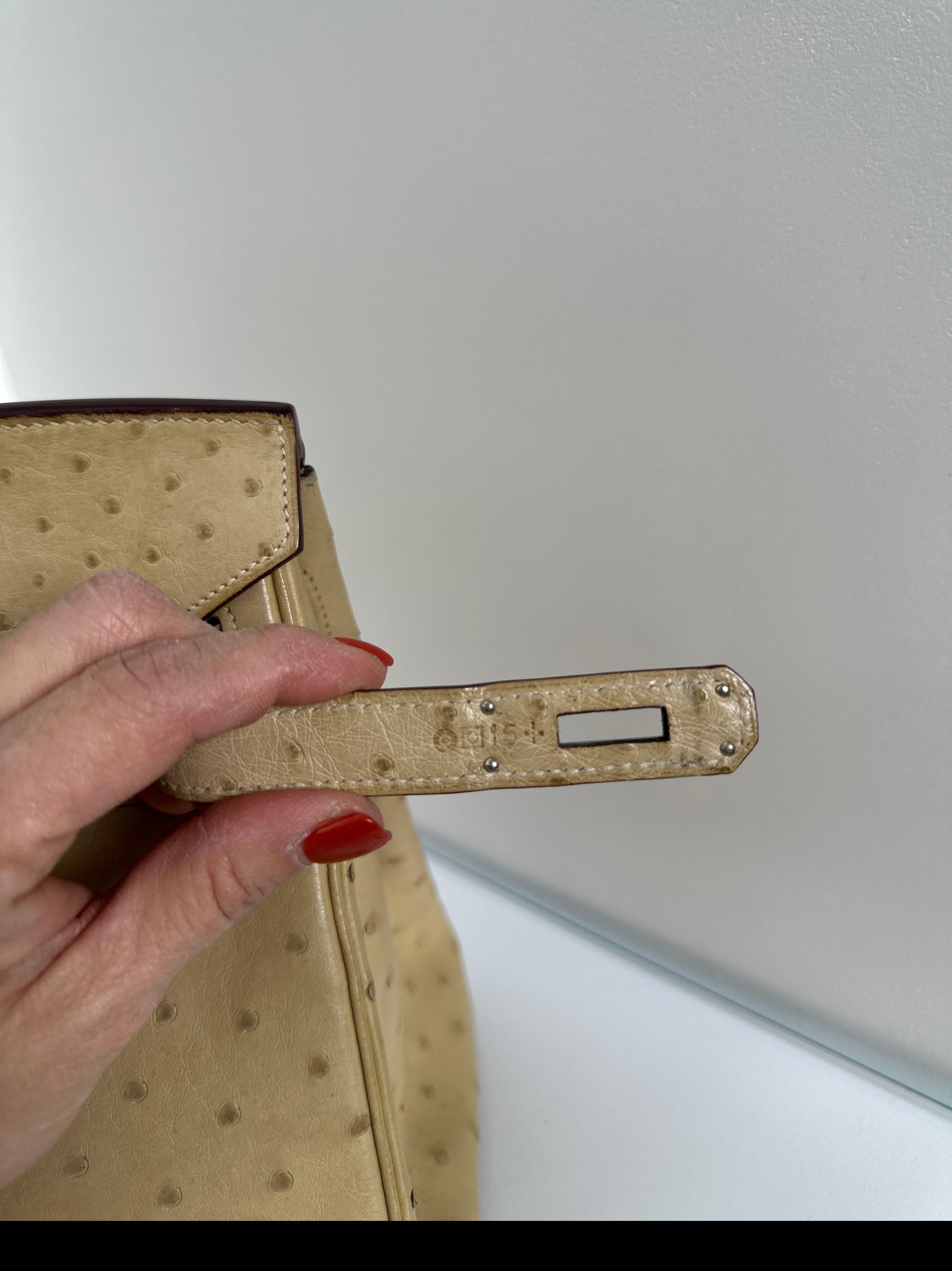 Hermes Strauß Birkin 30 Tasche im Angebot 10