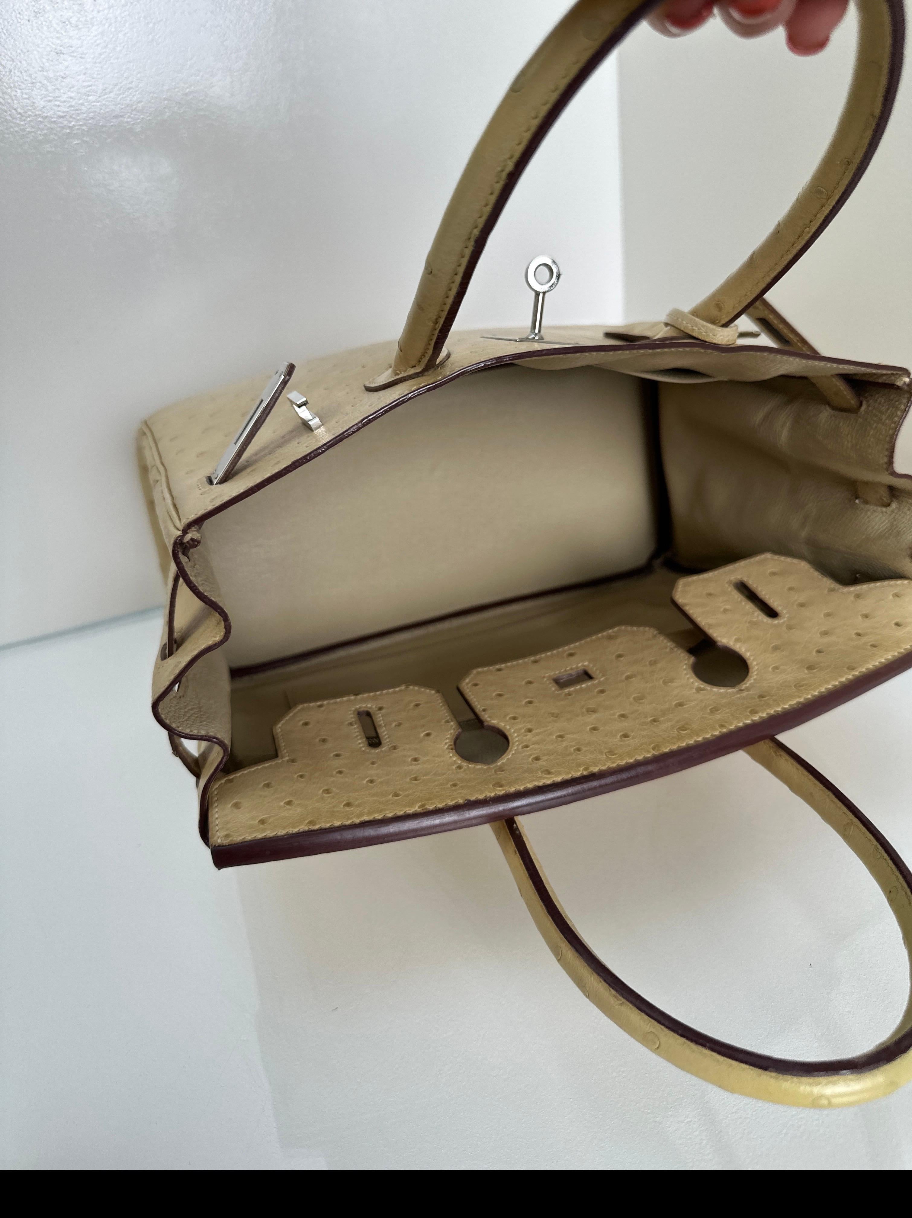 Hermes Strauß Birkin 30 Tasche im Angebot 13