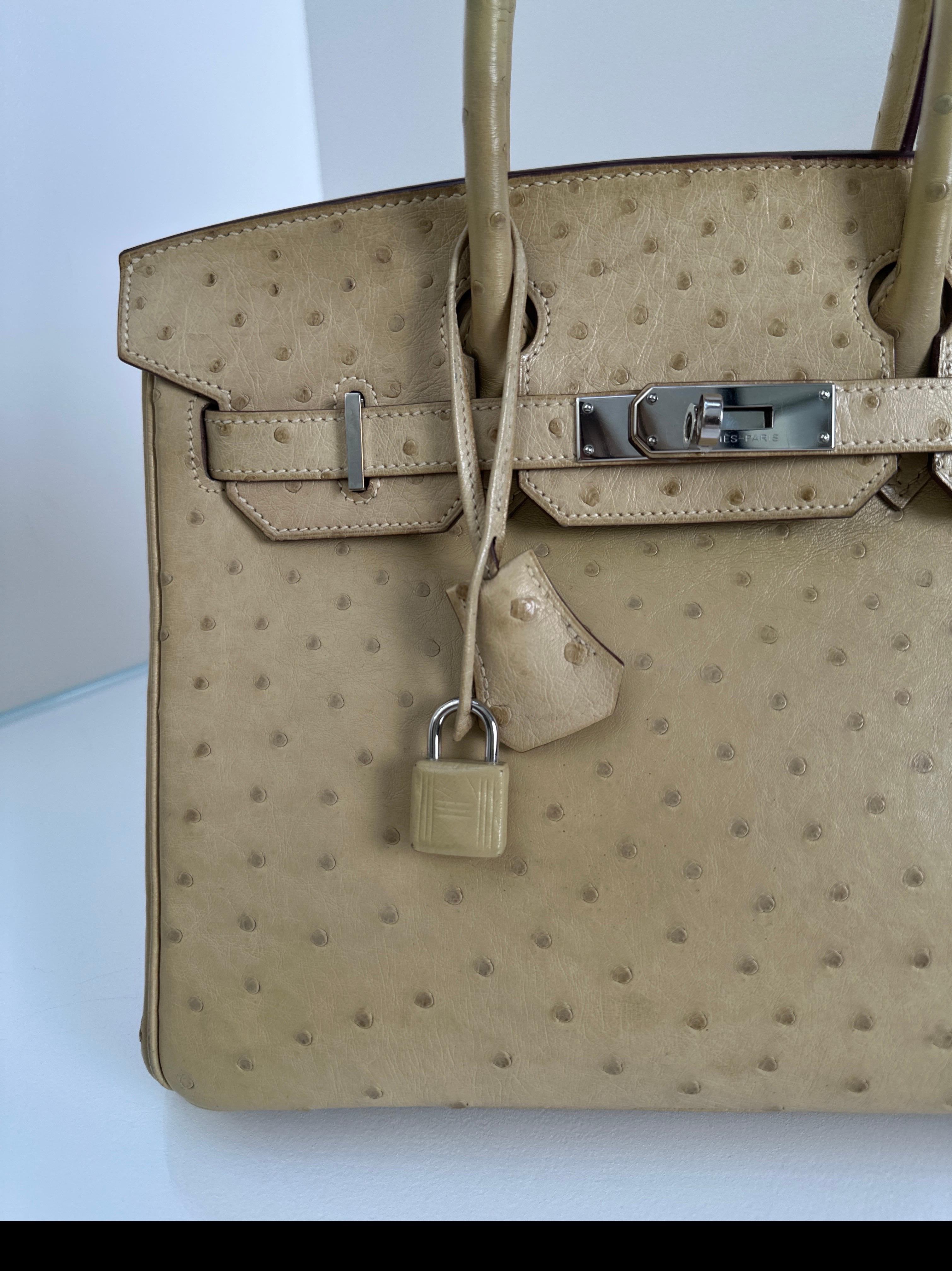 Hermes Strauß Birkin 30 Tasche für Damen oder Herren im Angebot