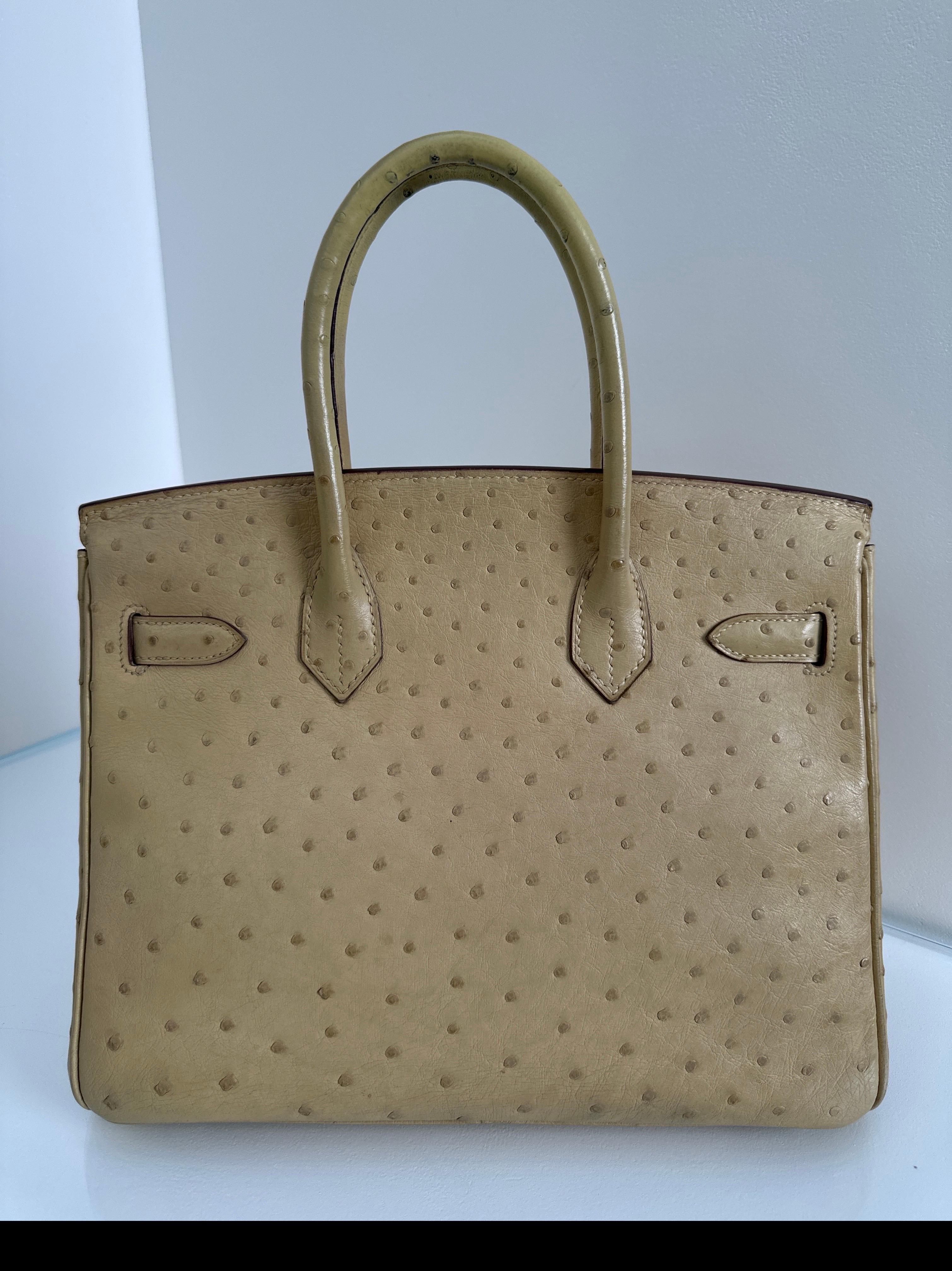 Hermes Strauß Birkin 30 Tasche im Angebot 1