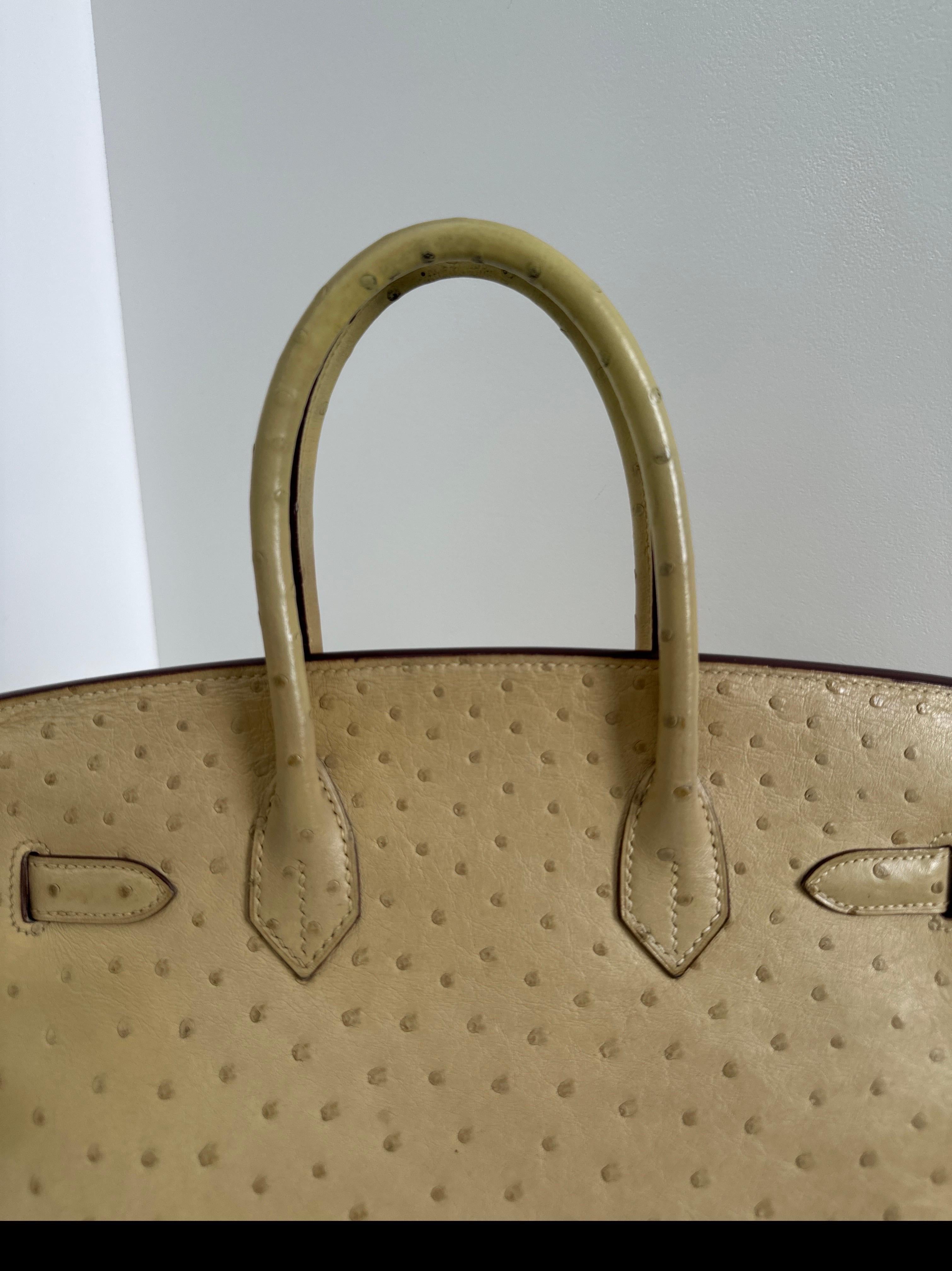 Hermes Strauß Birkin 30 Tasche im Angebot 2