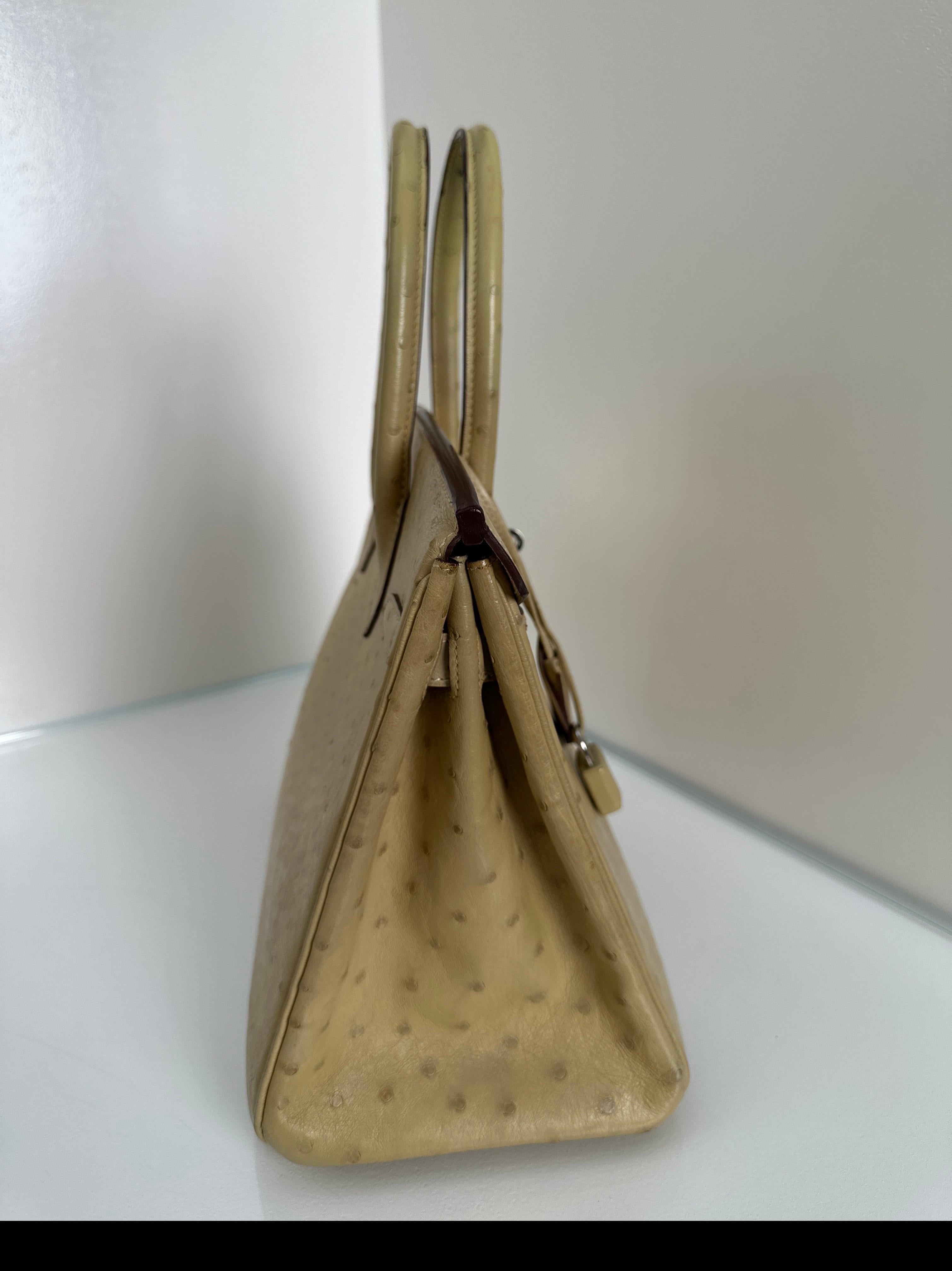 Hermes Strauß Birkin 30 Tasche im Angebot 3