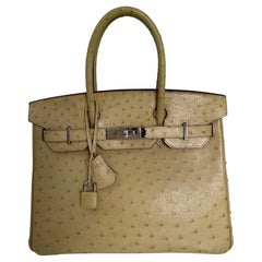 Bolso Hermes Birkin 30 de avestruz