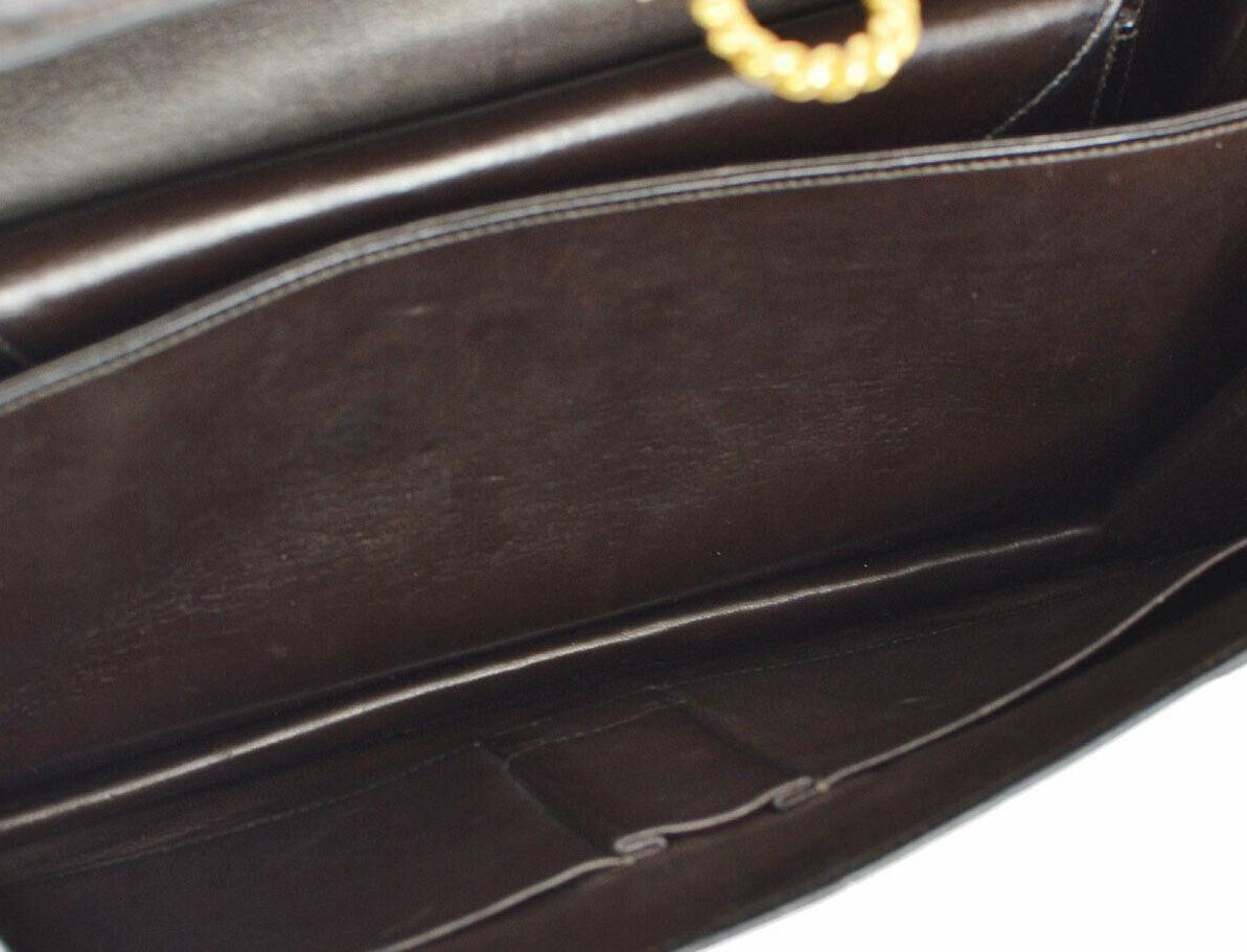 Hermes Ostrich Brown Leather Gold Kelly Style Top Handle Satchel Flap Bag 1