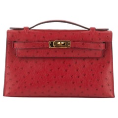 Hermès Strich Kelly Pochette Rouge