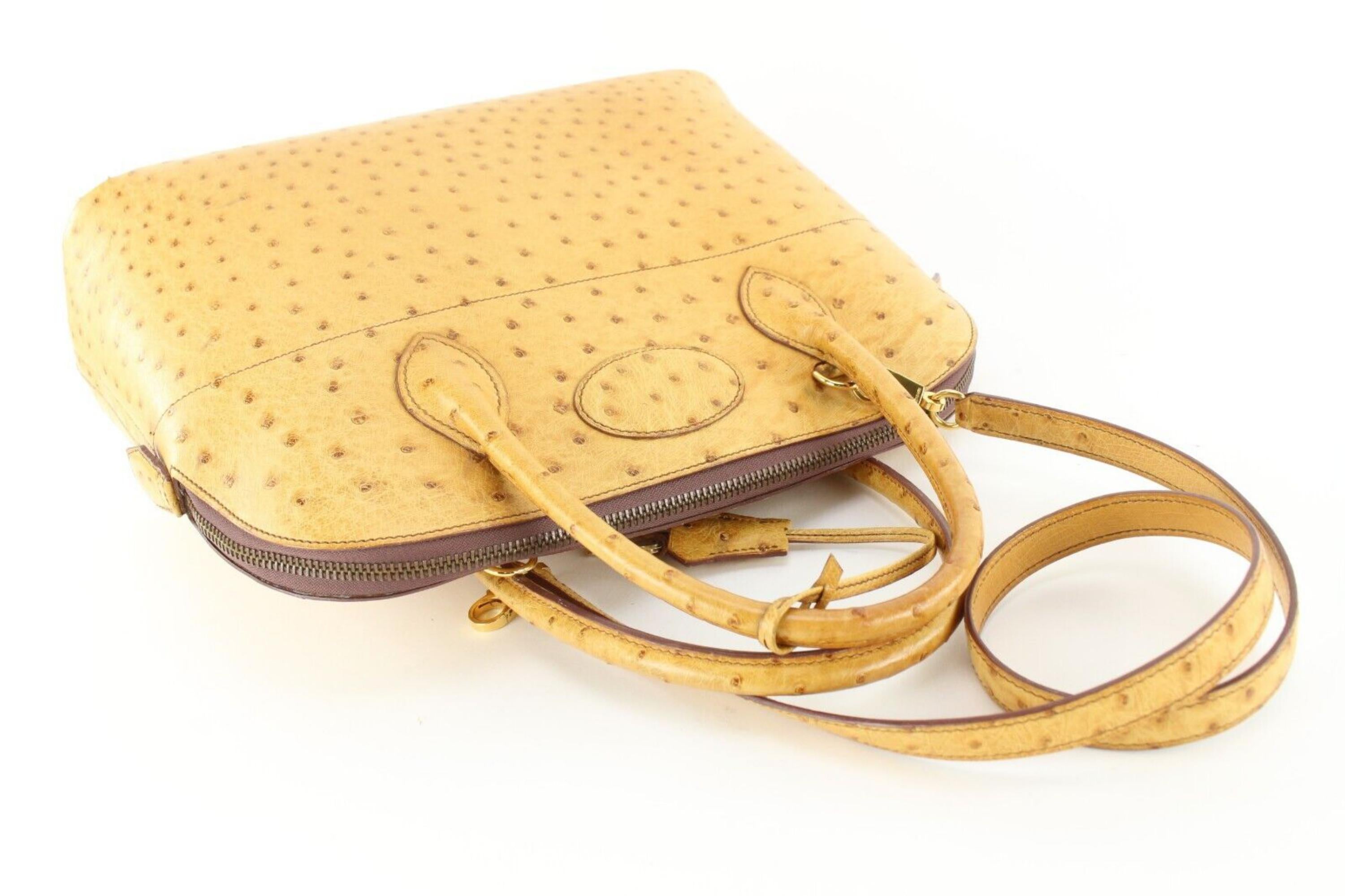 Hermes Ostrich Leather Bolide 35 with Strap 5H1110 1