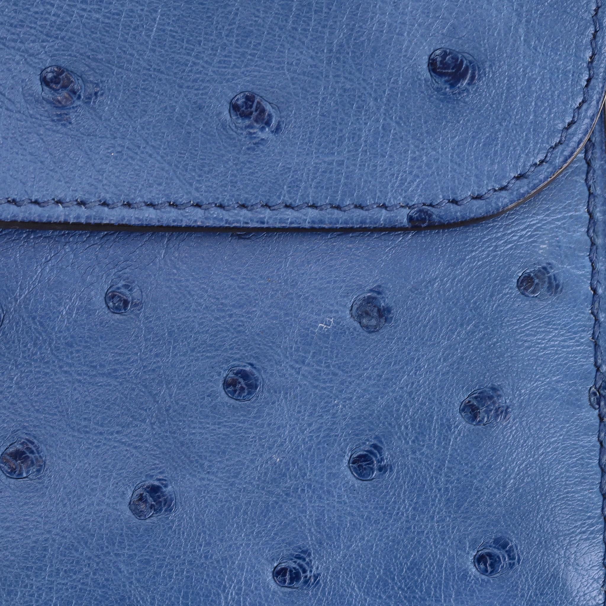 Hermes Ostrich Skin Constance Long Wallet For Sale 7