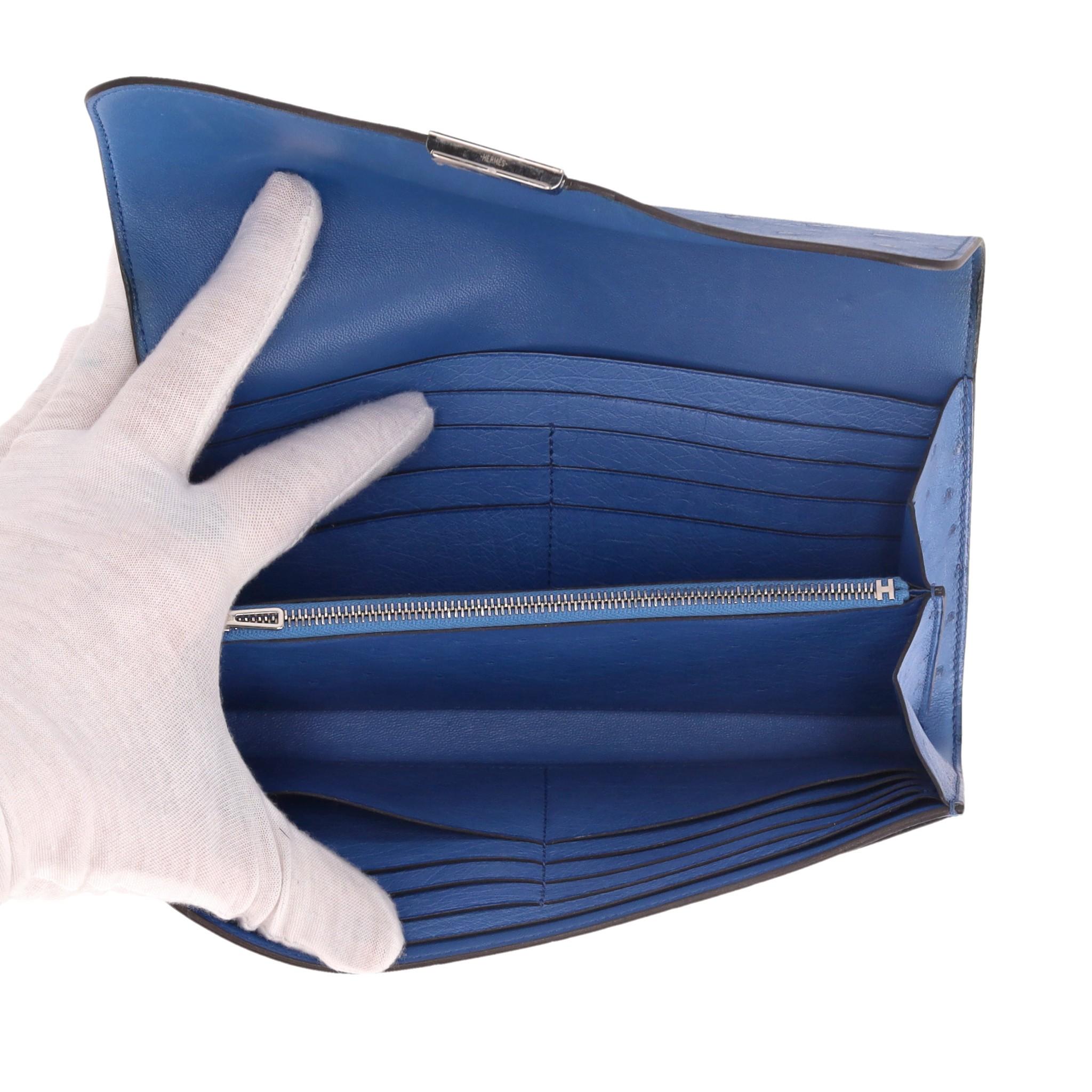 Women's Hermes Ostrich Skin Constance Long Wallet For Sale