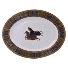 Vintage Hermès, Oval Porcelain Dish Collection "Cheval d'Orient"