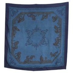Foulard en soie surteinte Courbettes et Cabrioles by F. Faconnet de Hermes