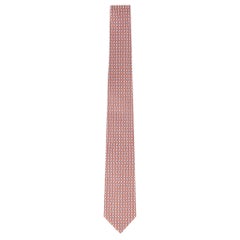 Hermes Owl Print Silk Tie