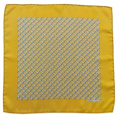 Hermès Owl Print Small Scarf Gavroche Pocket Square 16'