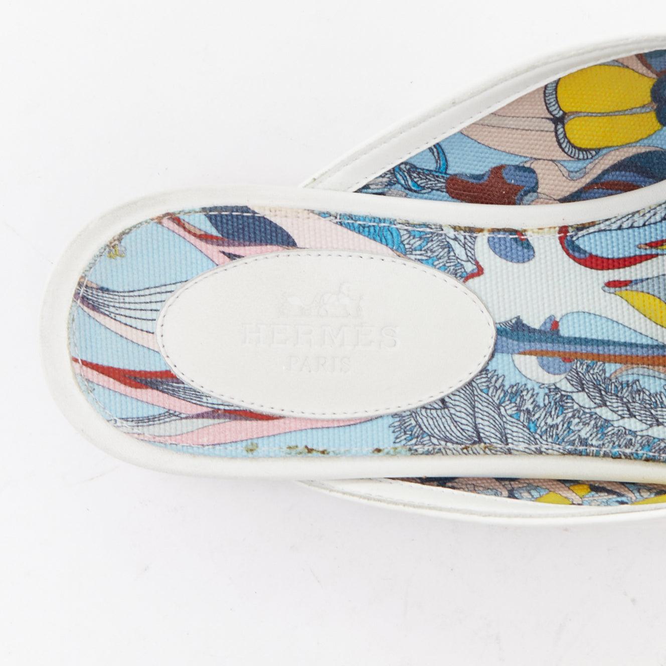 HERMES Oz white calfskin leather silver Kelly turnlock mules EU37 For Sale 3