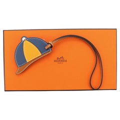 Hermes Paddock Bombe Bag Charm Leather Blue Yellow Leather  Condition Details: 