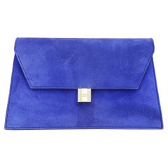 Hermès Borsa con lucchetto Pochette Doblis in pelle viola e oro Hdw RARO