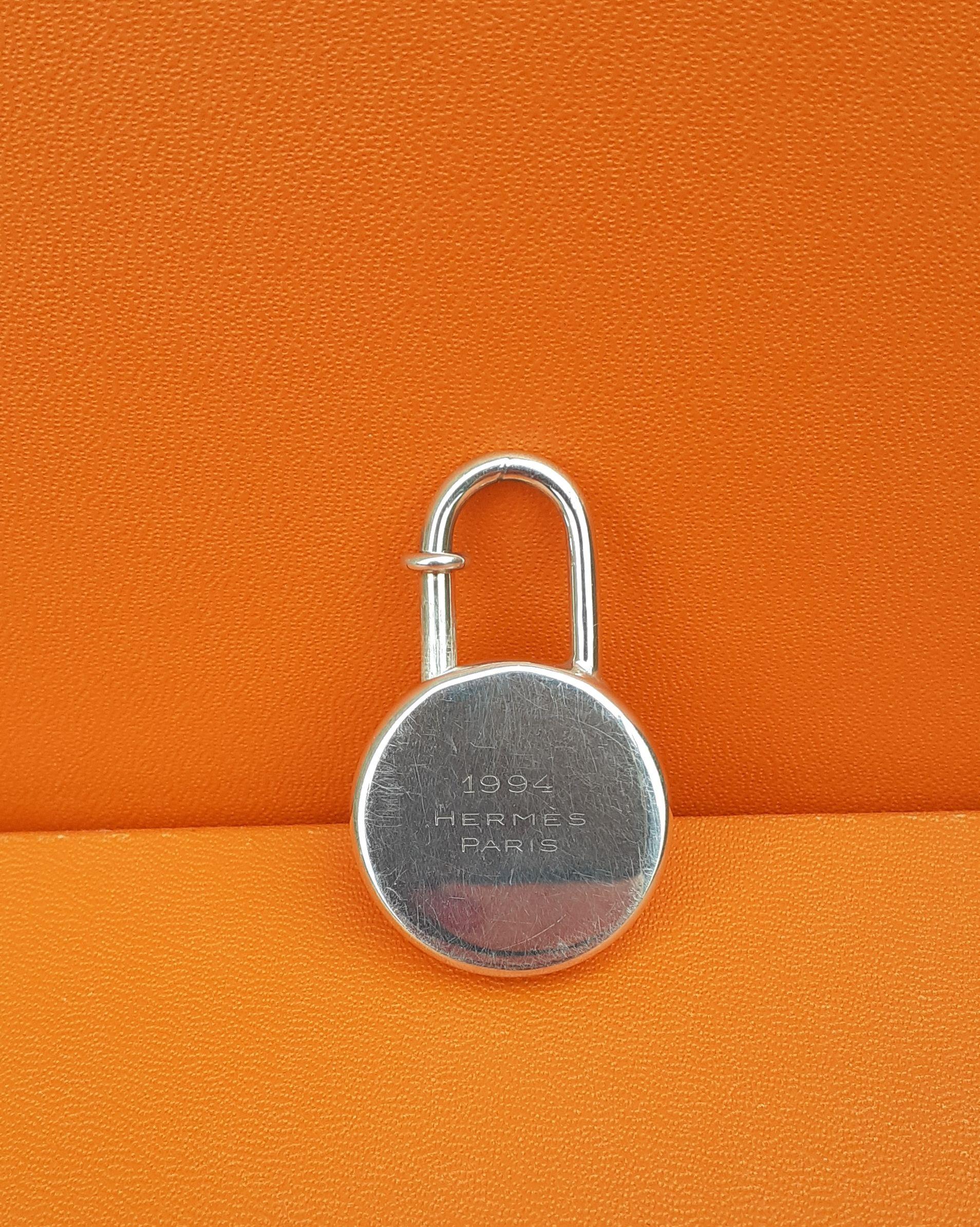 Women's or Men's Hermès Padlock Charm for Birkin Kelly Special Issue 1994 Year of the Sun Silver