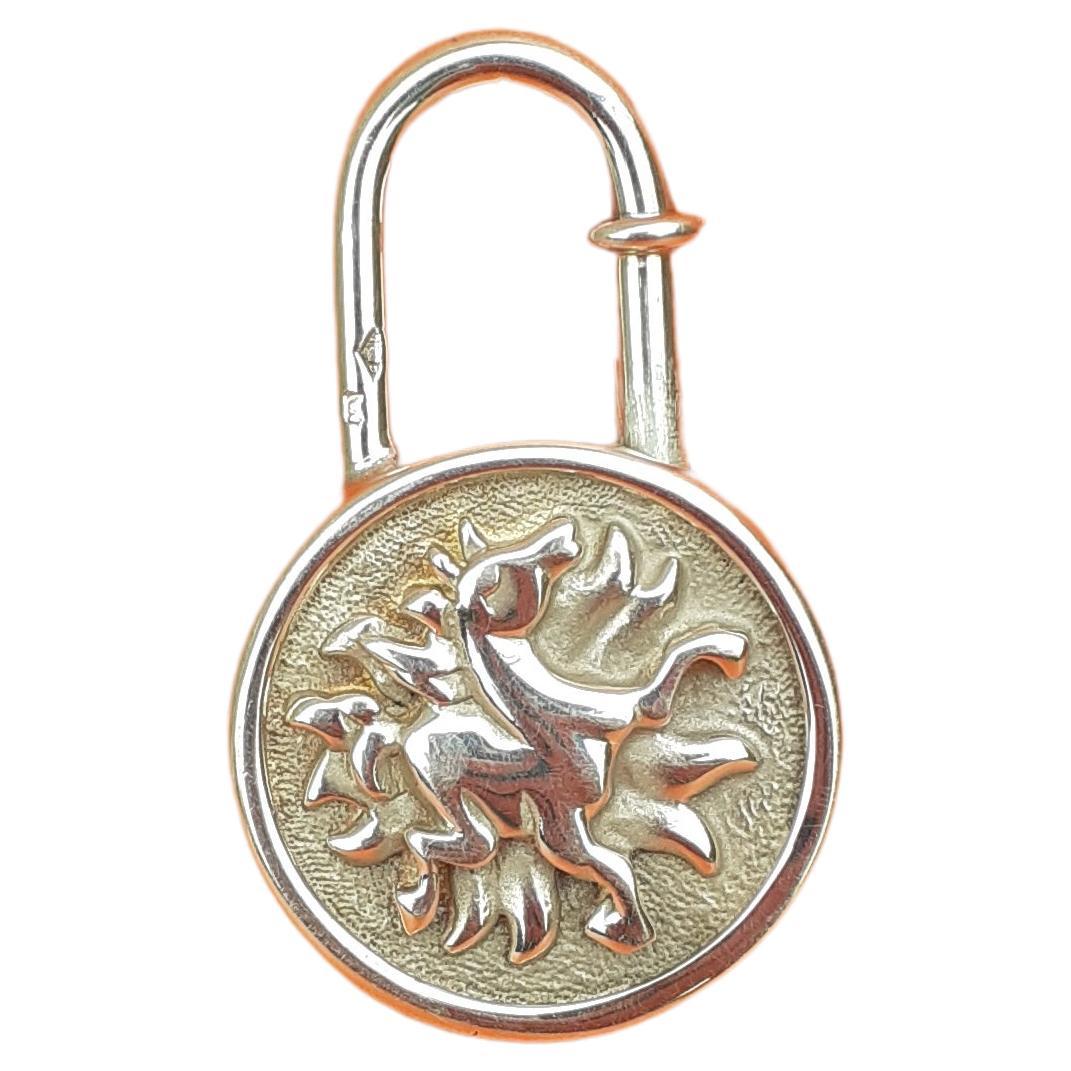 Hermès Padlock Charm for Birkin Kelly Special Issue 1994 Year of the Sun Silver