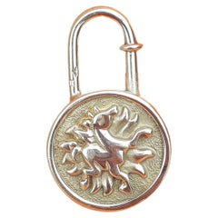 Hermès Breloque cadenas pour Birkin Kelly Numéro spécial 1994 Année du soleil Argent