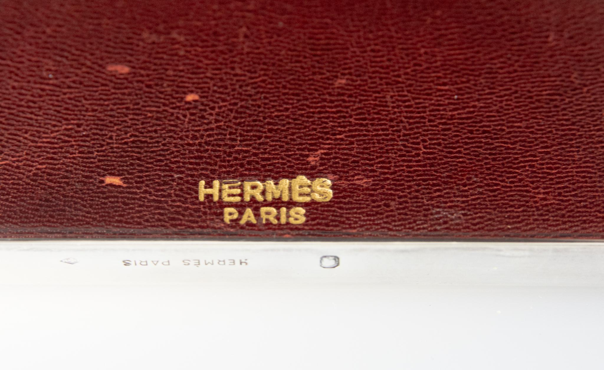 Francese Hermès Coppia di grandi cornici per foto in argento Sterling Ravinet d'Enfert, Paris in vendita