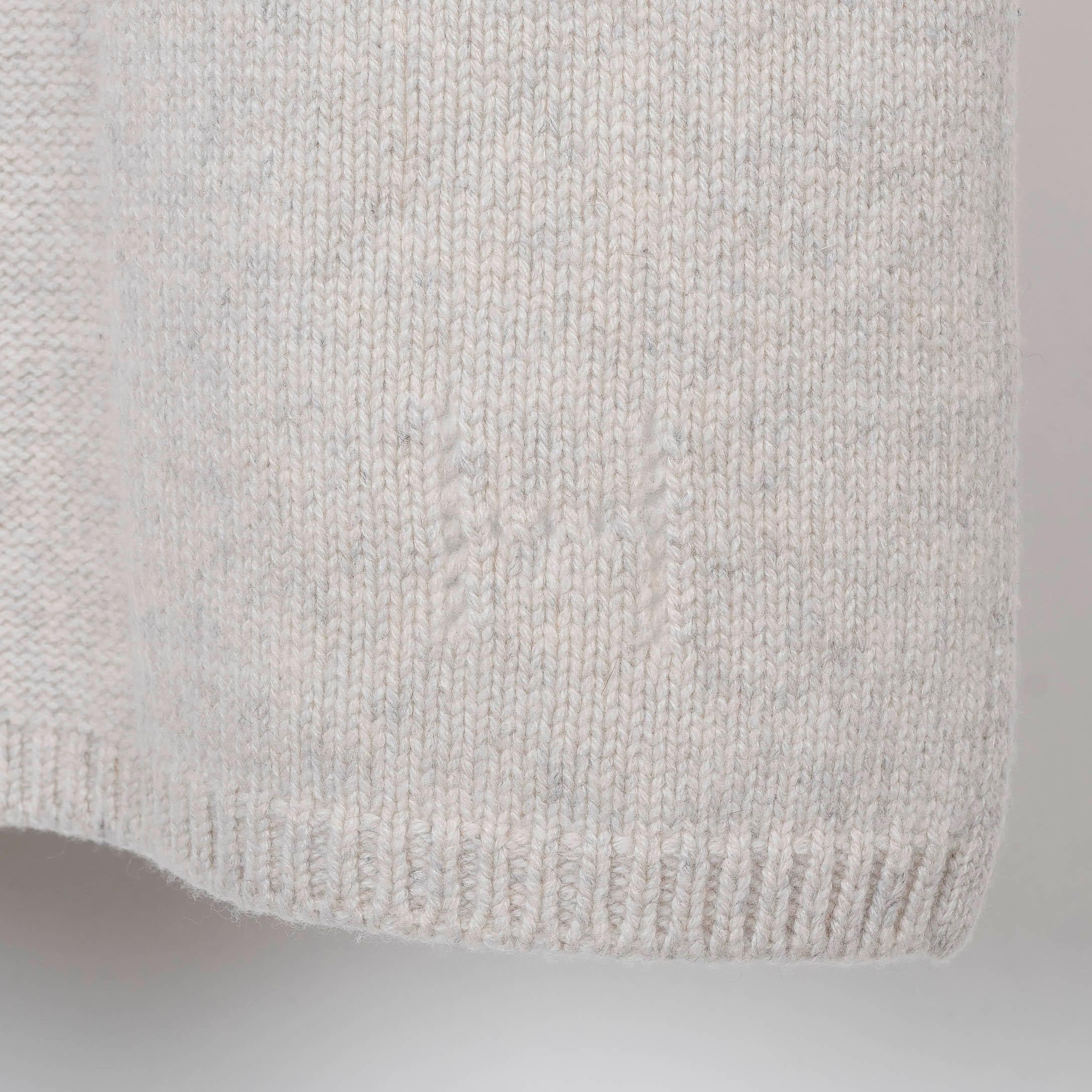 Women's or Men's HERMES pale icy grey wool & cashmere HOODE Muffler Scarf