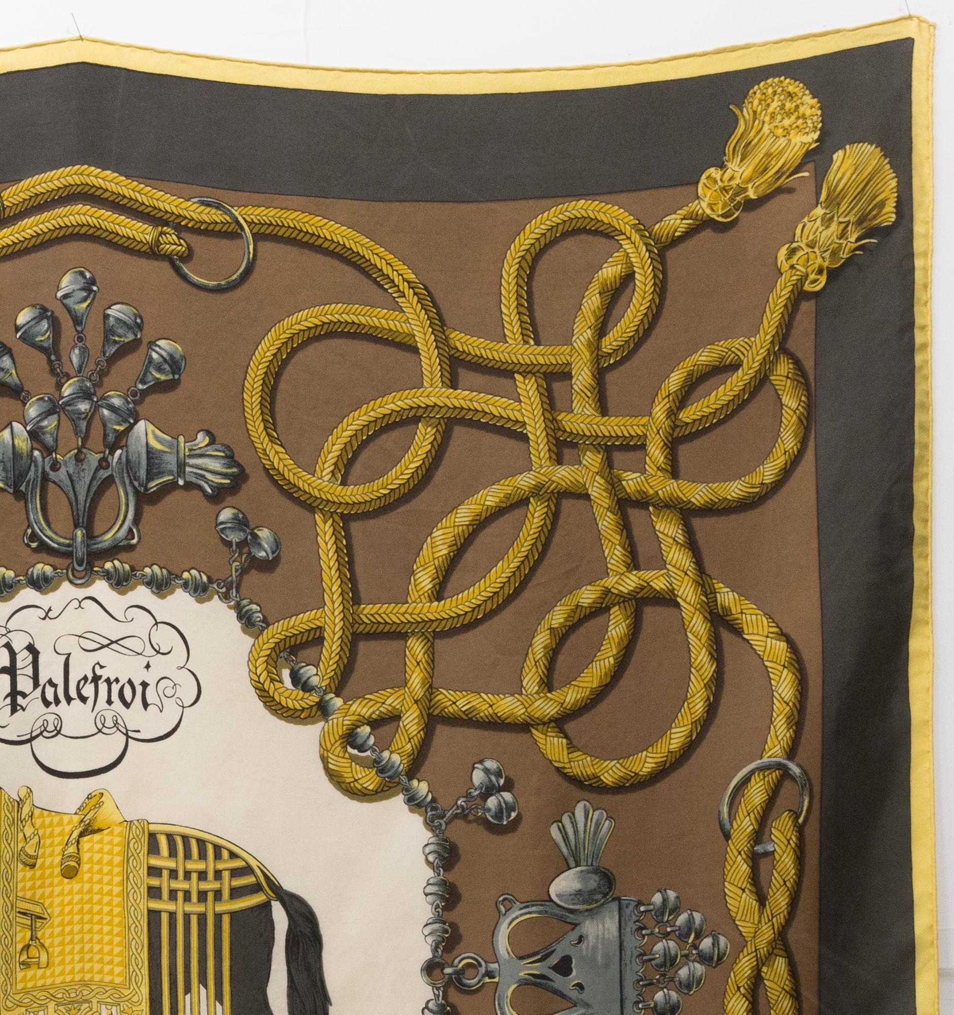 Hermes Palefroi by Francoise de la Perriere Silk Scarf In Good Condition For Sale In Paris, FR