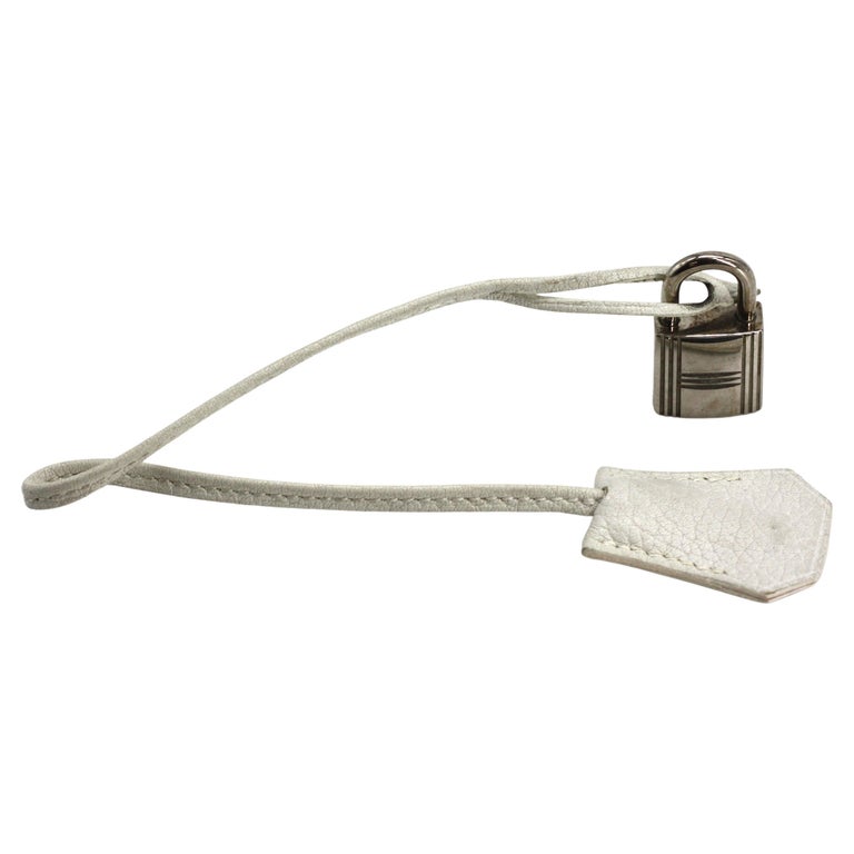 Hermes Palladium Bag Padlock w/ Toggle and Two Keys For Sale at
