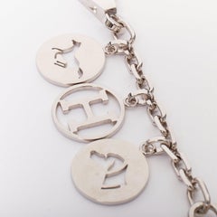 HERMES Palladium Breloque Olga Cadena lock H logo horse dog coin bag charm chain
