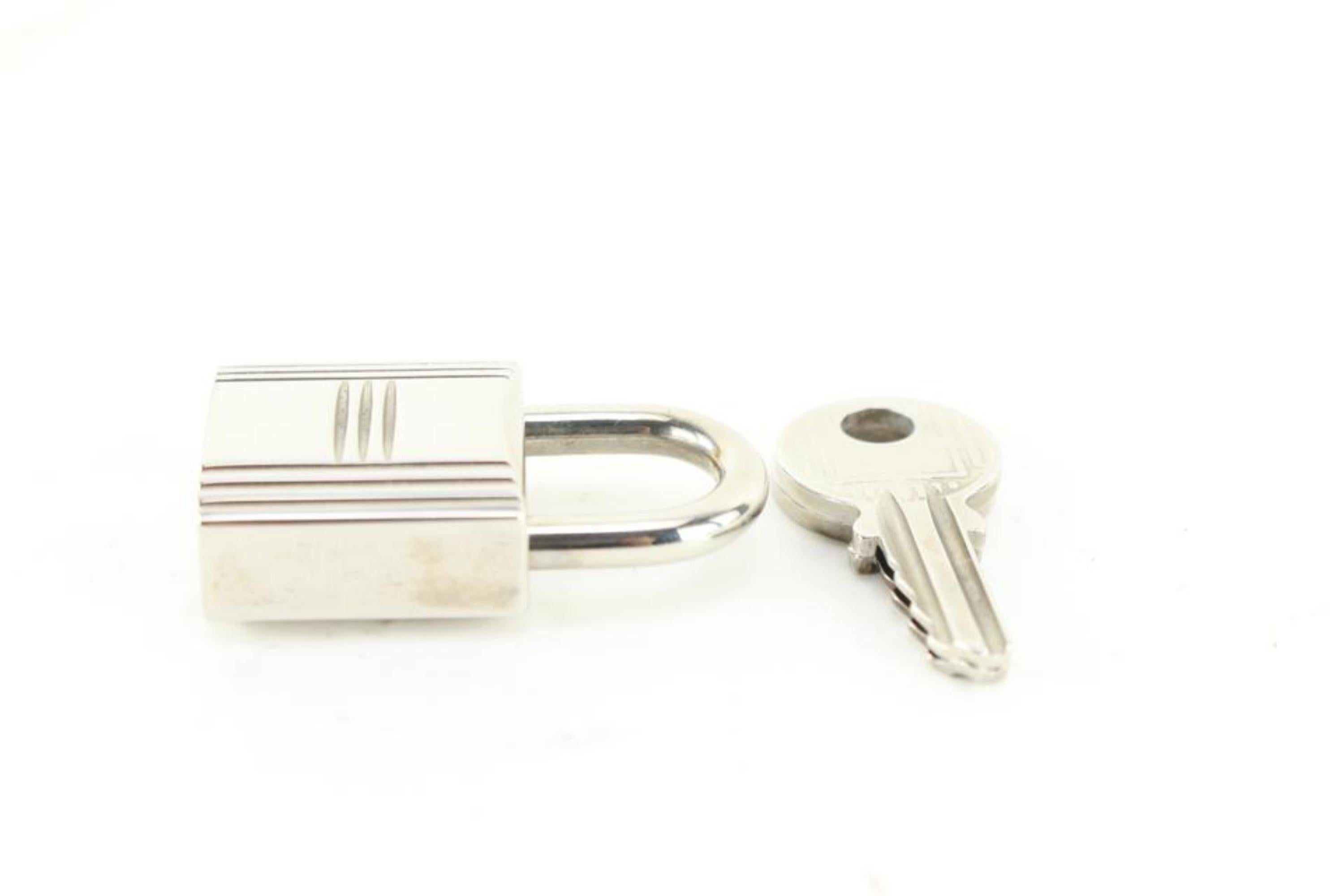 Women's Hermès Palladium Cadena Padlock Lock and Key Set 8h712s