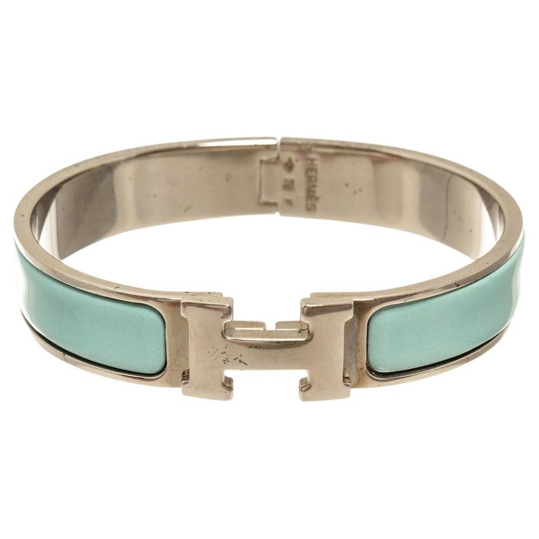 Hermès Palladium Clic Clac H-Armreif im Angebot bei 1stDibs