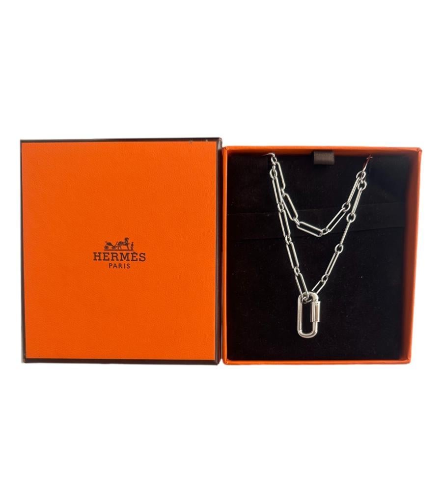 Hermes Palladium Curiosite Long Necklace For Sale 1