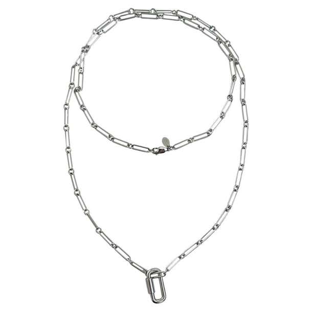 Hermes Palladium Curiosite Long Necklace For Sale at 1stDibs