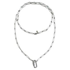 Hermes Palladium Curiosite Lange Halskette