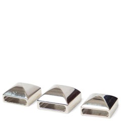 HERMES palladium MEDOR TWILLY SCARF RING Set of 3