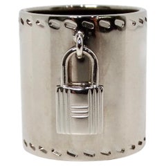 Hermes Palladium Vorhängeschloss Charme Schal Ring
