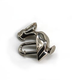 Hermes Palladium Pelican Bag Charm, 1992