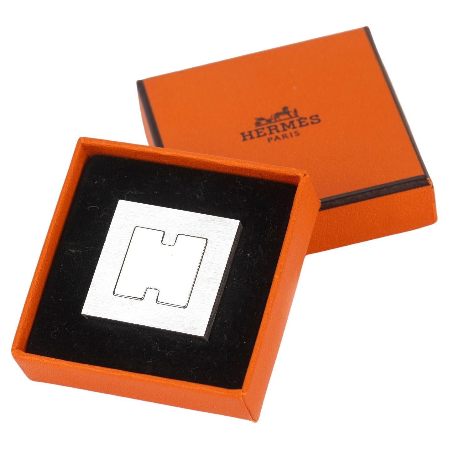 Hermès Palladium Photo Holder With Box For Sale