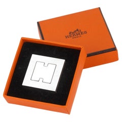 Hermès Palladium Fotohalter mit Box