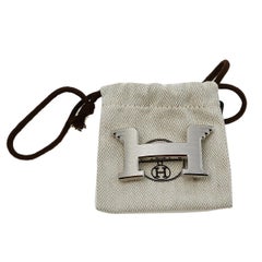 Hermès Palladium Plated Metal Pegase Belt Buckle 32 MM