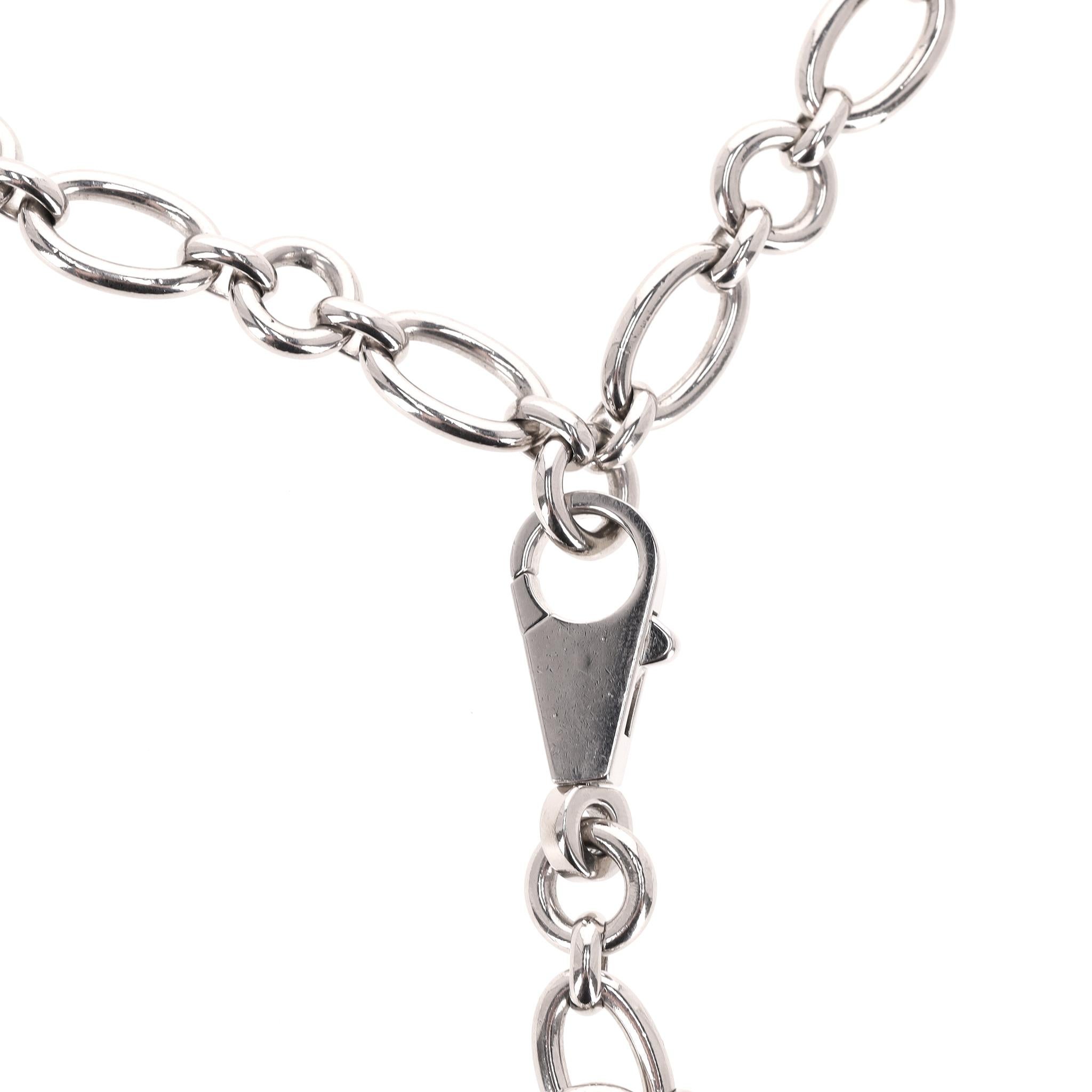 Cintura a catena Olga placcata Palladio con charme firmato Hermes in vendita 6