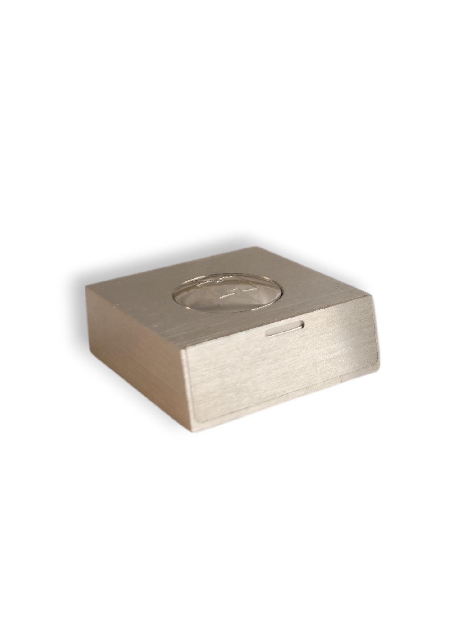 Hermès Palladium-Plated Photo Holder with Original Box – Made in France en vente 2